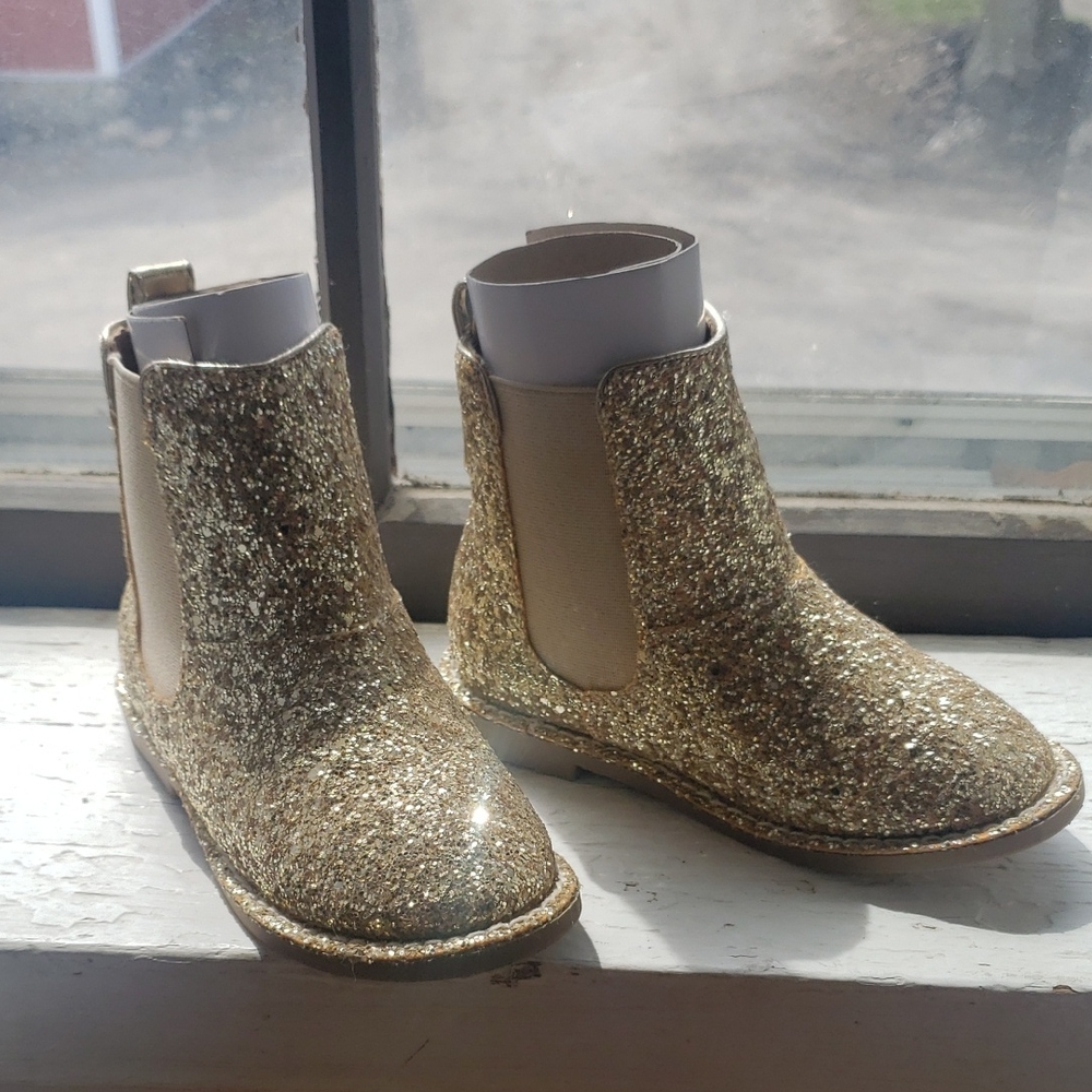 Crewcuts Gold Glitter Kids Boots